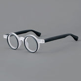Giusy Round Acetate Eyeglasses Frame Round Frames Southood Black Clear